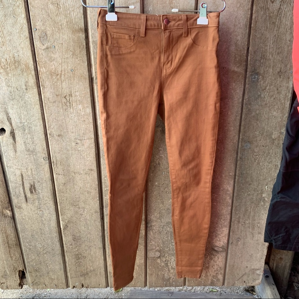 L'Agence Margot High Rise Skinny Brown Cedar ankle Jeans Size 26